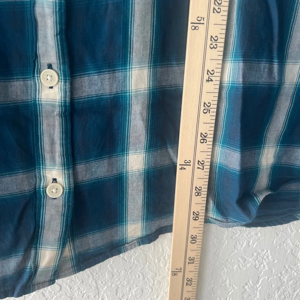 Levis Mens XL Blue Plaid Button Down Shirt Long Sleeve Cotton Casual Workwear